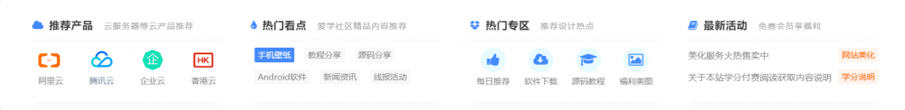 WordPress网站首页添加好看的四格小工具教程 WordPress网站首页添加好看的四格小工具教程